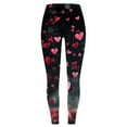 thumbnail image 6 of Mepaouo Women's Valentines Day Tights with Hearts Skinny Sporty Sexy Leggings Printed Pants Sizes S-2X, 6 of 6