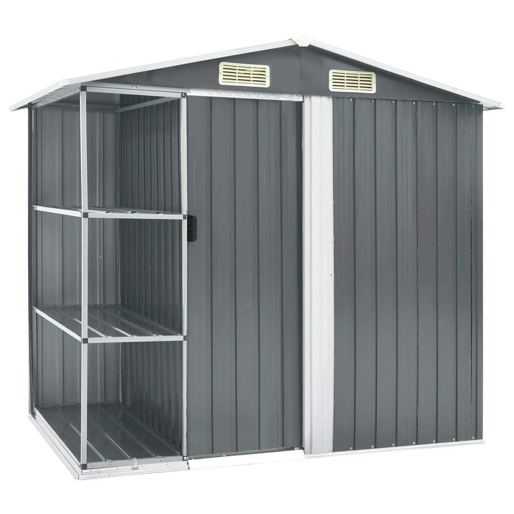 vidaXL Outdoor Storage Shed Cabinet,Garden Storage Cabinet with 1 Shelves for Patio Tool or Garage Organization,Black