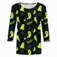 thumbnail image 4 of Godom Funny Halloween T Shirts for Women Graphic Tees Cute Ghost Print Tee Holiday Tops, 4 of 4