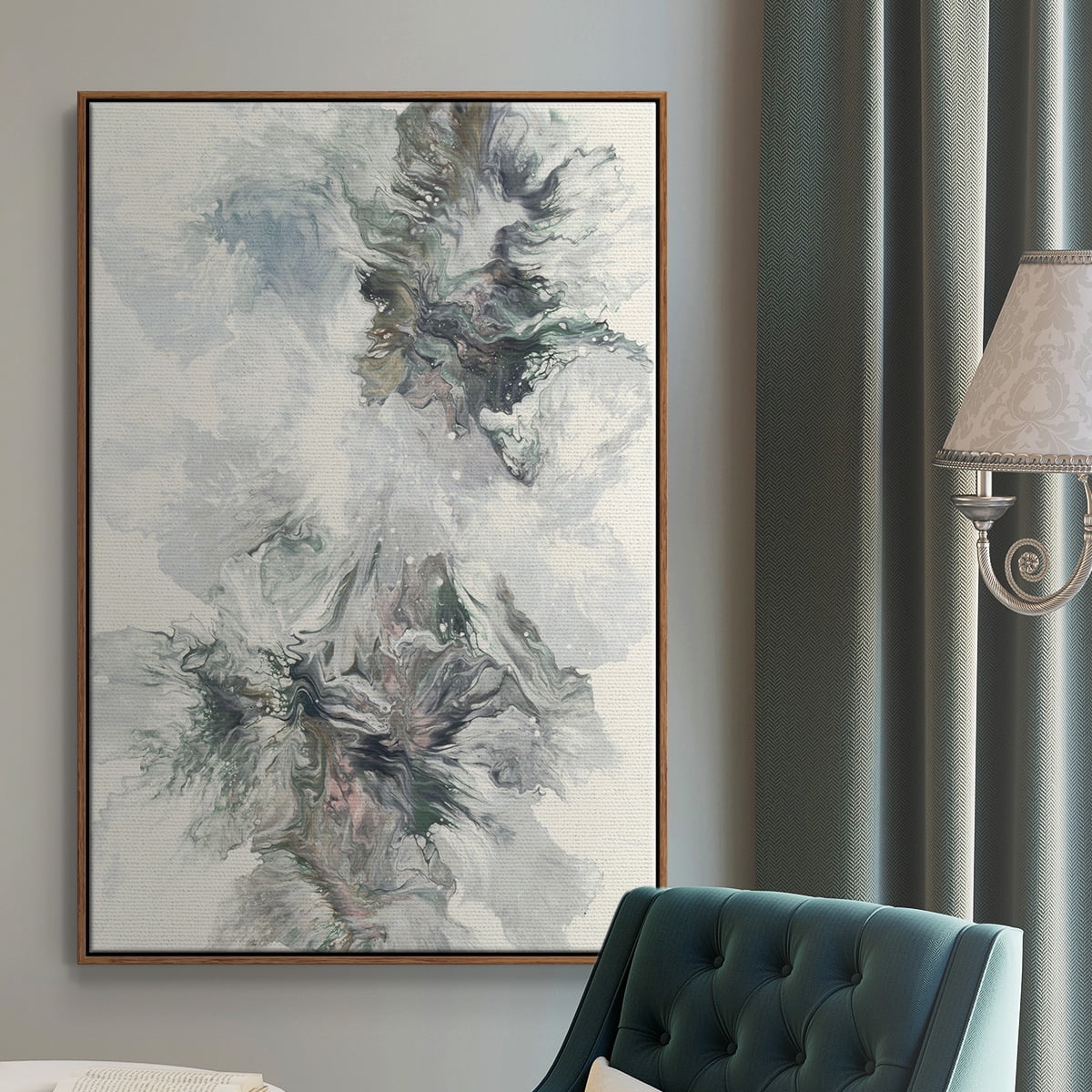 Dancing With Passion Framed Premium Gallery Wrapped Canvas - Ready to Hang - 17 x 25 - Walnut Floating Frame