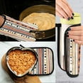thumbnail image 5 of Yayeee Oven Mitts and Pot Holder Set of 2 Heat Resistant Kitchen Gloves Baking Hot Pad, Brown Abstract Dots, 5 of 5