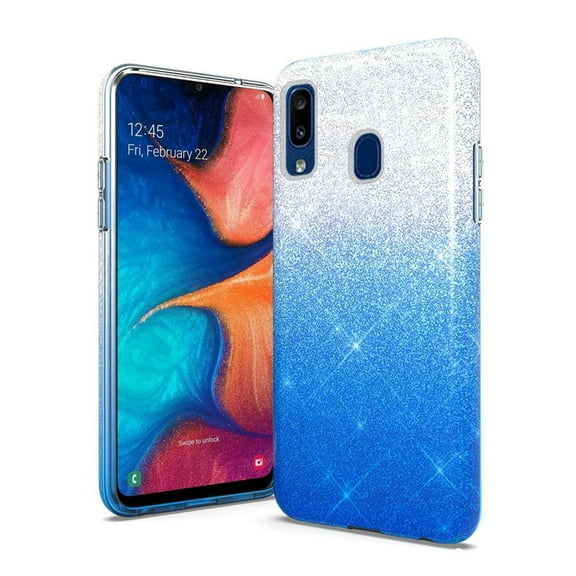 GSA Gradient Glitter Candy Case for Samsung Galaxy A20/A50 - Blue