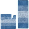 thumbnail image 3 of Bathroom Rugs, Yamaziot Bath Mat Set of 3, Absorbent Microfiber Non Slip Shaggy Ultra Soft Bathroom Runner with U Shaped Contour Toilet Mat for Tub Front, Shower Inside Floor, 3 of 8