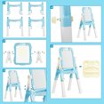thumbnail image 2 of Gymax Chevalet pour Enfants pour Deux Hauteurs Réglables Chevalet Artistique Double Face Bleu, 2 of 9