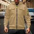 thumbnail image 2 of LUOGENLI Chandails à Capuchon pour Hommes Coton Graphique Classique Mode Chandail à Capuche avec Poche avant Style Cardigan Léger pour Tenue Décontractée Chandails à Capuchon pour Hommes Graphique Anime Kaki Taille TG, 2 of 4
