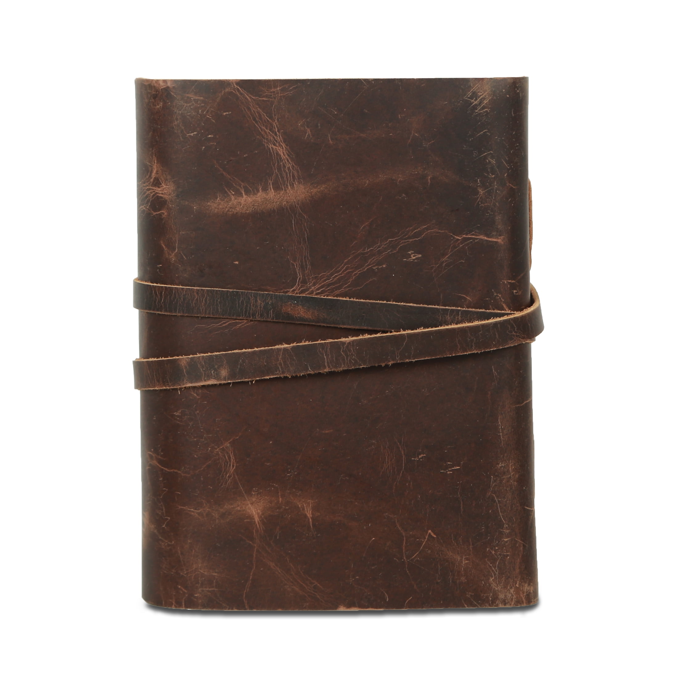 Handmade Leather Journal 9 x 6 Inch – Lined Deckle Edge Paper Notebook with Vintage Key Closure for Men and Women