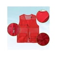 thumbnail image 5 of inlzdz Kids Boys Girls Volunteer Vest Zipper V Neck Sleeveless Tops Mesh Jacket School Camp Red 140, 5 of 9