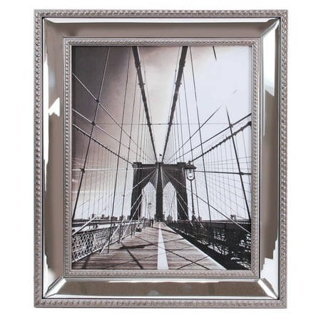 Enigma 8 In. by 10 In. Mirrored Picture Frame, Silver