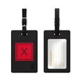 thumbnail image 2 of Monogram Black Leather Bag Tag, Inversed, Fire - X, 2 of 2