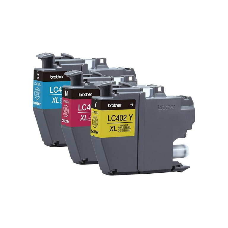 Brother Genuine LC402XL 3PK 3 Pack of High Yield Cyan, Magenta and