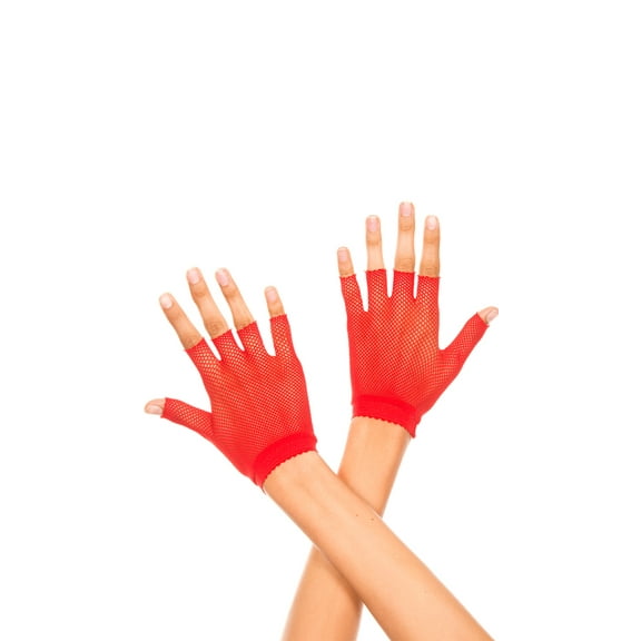 Wrist Length Fishnet Gloves