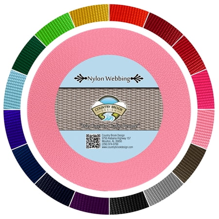 Country Brook Design® 1 1/2 inch Pink Heavy Duty Nylon Webbing 50 Yards