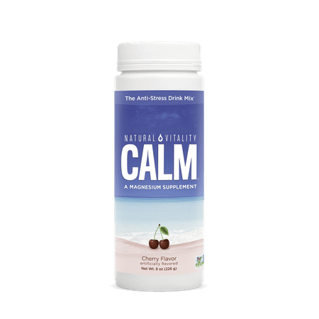 8 Ounce Liver - Natural Vitality Calm, The Anti-Stress Dietary Supplement Powder, Cherry - 8 ounce