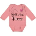 thumbnail image 3 of Inktastic Worlds Best Niece Girls Long Sleeve Baby Bodysuit, 3 of 5