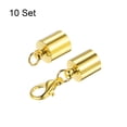 thumbnail image 3 of 10uds Cordón Extremo Unique Bargains Tapa 7.5mm ID Langosta Garra Cierre Extremo Dorado Tono, 3 of 5