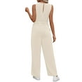 thumbnail image 5 of UVN Jumpsuits for women Summer Casual Romper Sleeveless Wide Leg Long Pants Outfits Dressy Woman Clothes, 5 of 9