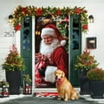 thumbnail image 6 of Kumdkd Christmas Door Cover Curtain Banners Santa Claus Outdoor Hanging Fabric Holiday Decorations for Home Party Gifts, 6 of 6