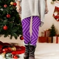 thumbnail image 6 of Gamivast Striped Yoga Leggings for Women Plus Size High Waisted Tummy Control Stretchy Pants Christmas Pull on Holiday Leggings Casual Winter Fashion Workout Running Pants, 6 of 6