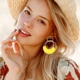 thumbnail image 4 of Pendientes de tejido de ratán, pendientes colgantes de rafia de verano para mujeres y niñas, pendientes de fiesta en la playa, regalos de joyería, 4 of 5
