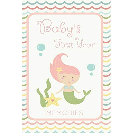 Shower Memory Book Baby's First Year Memories: Baby Shower Mermaid Under the Sea Journal for Parents: 365 Special Memories 6x9