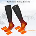 thumbnail image 2 of Heated Battery Socks for Men Women ，Ski Socks for Winter Cold Weather Hunting Hiking Camping Skating Motorcycle Cycling Fishing, 2 of 5