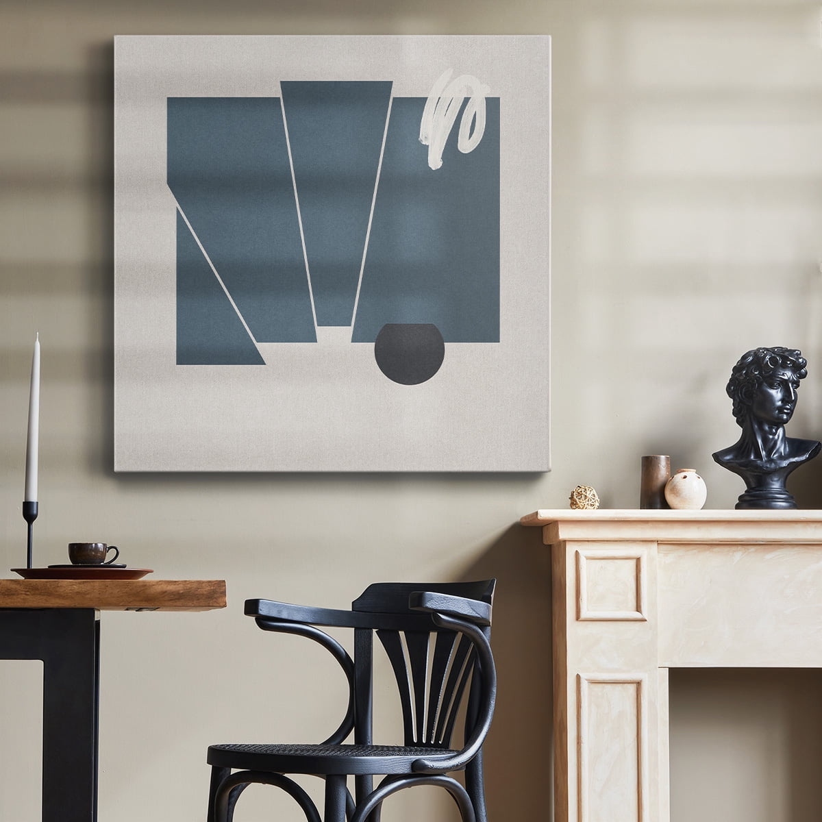Wexford Home Blue Felt IV-Premium Gallery Wrapped Canvas, 40" x 40" - Ready to Hang