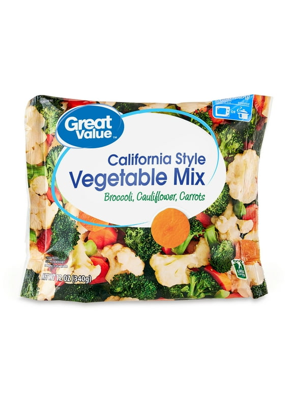 Great Value California Style Vegetable Mix, 12 oz Bag (Frozen)
