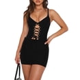 thumbnail image 3 of hirigin Sexy Corset Tops for Women Vintage Goth Underbust Boned Backless Sleeveless Adjustable Spaghetti Straps Bustier(F-Black Corset,S), 3 of 9