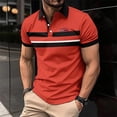 thumbnail image 2 of New high quality polo shirt striped print simple men's clothing summer casual short sleeve shirt fashion sweatshirt, 2 of 6