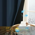thumbnail image 5 of NICETOWN 100% Blackout Curtains for Bedroom, Thermal Insulated Short Curtains for Living Room, Grommet Room Darkening Privacy Protection Curtain Panels, Navy Blue, 52"x96", 2 Panels, 5 of 9