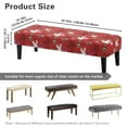 thumbnail image 3 of FUIALDOLG Xmas Elk Print Dining Bench Cover Washable Stretch Piano Bench Seat Cover Removable Rectangle Seat Cushion Protector for Home, Bedroom, Hotel, 3 of 7