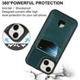 thumbnail image 3 of Compatible with Magsafe 2 in 1 Detachable for iPhone 14 Wallet Case with Card Holder Women Men, Magnetic PU Leather RFID Blocking Flip Kickstand Credit Slots,for iPhone 14, Green, 3 of 11