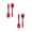 Red, variant on 2 Pcs Heat Resistant Non Stick Silicone Serving Spoons Set Mixing Spoons Ideal for Cooking, Baking, Mixing, Stirring Includes Slotted & Solid Spoons, Design for Nonstick Cookware, 7.95"x1.69", Black