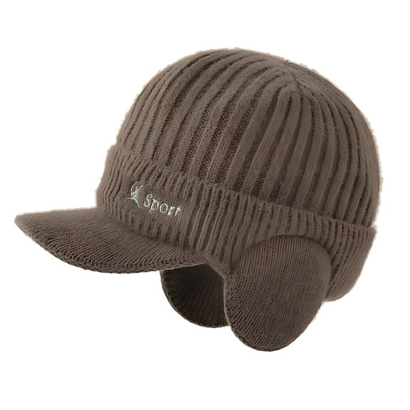 TELOLY Beanies Hats Men Super Warm Insulation Mens Beanies Cute Design Winter Hats for Men Khaki
