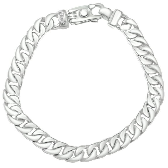 Pompeii Men's Curb Link 14k Gold (34gram) or Platinum (55gram) 7.5mm Bracelet 8.5" (,)