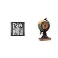 thumbnail image 1 of Reloj despertador digital de pared con pantalla de 8,6 pulgadas, función de repetición de alarma, figura de globo terráqueo, de resina, decorativo par, 1 of 8