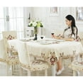 thumbnail image 3 of stanreset Modern Square Embroidery Table Cloth Elegant Dinner Desk Mat Cover Polyester Home Wedding Party Decoration No.2, 3 of 6