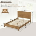 thumbnail image 3 of DYCANPO Queen Bed Frame with Headboard, Acacia Wood Platform, Non-Slip&Without Noise, Dark Wood, 3 of 12