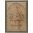 thumbnail image 2 of Giorgio Vasari 11x14 Black Ornate Wood Framed Double Matted Museum Art Print Titled: Design for a Fountain with River Gods and Nymphs (1511-74), 2 of 5
