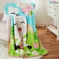 thumbnail image 3 of Gabby's Dollhouse Kids Fleece Throw Blanket, 46 x 60, Blue and Green, Dreamworks, 3 of 6