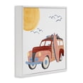 thumbnail image 4 of Stupell Industries Summer Surf Wagon Transportation Painting White Framed Art Print Wall Art, 12 x 12, 4 of 10