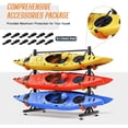 thumbnail image 4 of Jocisland Freestanding Kayak Storage Rack for 6 Kayaks, Adjustable Width Stand with Stable Base, 12 Elastic Ropes, EVA Tube Sleeves, 4 of 9