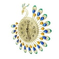 thumbnail image 2 of Uadme bluebone Reloj De Pared,Hierro Moderno,Grande,Forma De Pavo Real 3D,Reloj Silencioso Sin Tictac,Reloj Colgante De Estilo Europeo para Decoración para Sala De Estar, 2 of 8