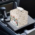 thumbnail image 7 of Psesaysky Modern Tissue Box Cover Square PU Leather Car Tissue Holder Waterproof Facial Paper Organizer Dispenser for Bathroom, Vanity Countertop, Tabletop, Kawaii Snowman, 7 of 7