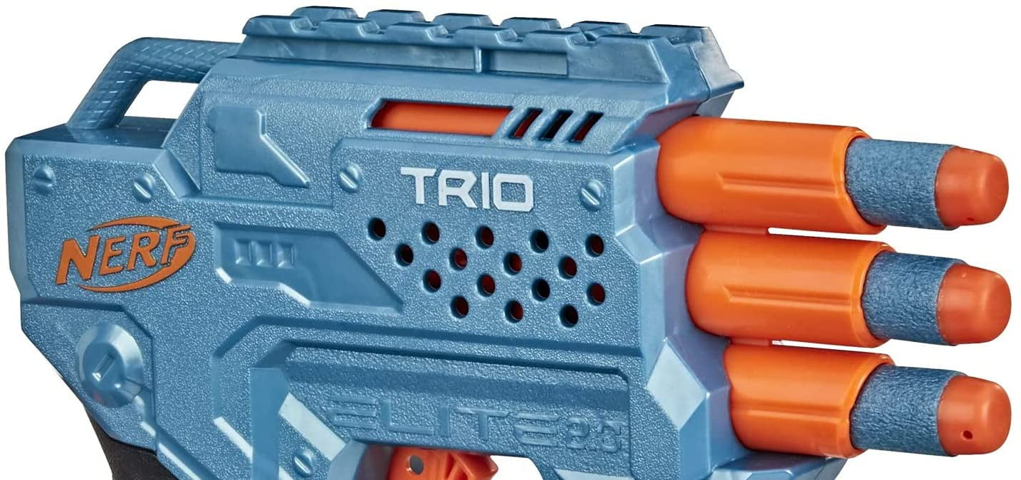 Nerf Elite 2.0 Lançador Trio TD-3 6 Arminha Dardos Espuma - Hasbro