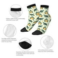 thumbnail image 3 of Uemuo Cartoon Turtles Printed Crew Socks, Moisture-Wicking Socks, Athletic Socks for Men Breathable Cushion Socks Casual Sport Socks for Running Traveling, 3 of 6