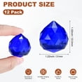 thumbnail image 3 of Paquete de 12 prismas de bola de cristal, cristales colgantes de 33.5 mm/1.32 pulgadas para hogar/ventanas/jardín/DIY [Azul], 3 of 7
