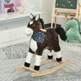 thumbnail image 2 of Dranite Plush Cowboy Rocking Horse, Wooden, Sounds, Brown, 3-6Y, 2 of 11