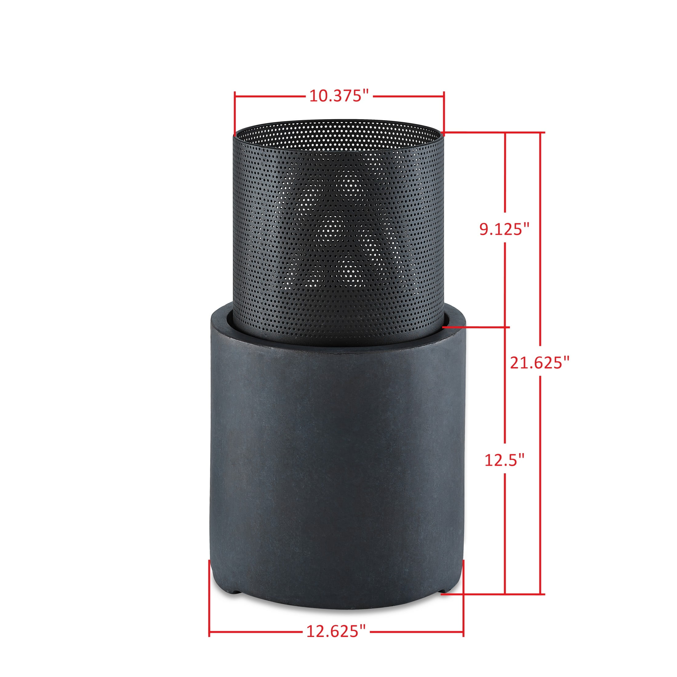 Danya B. 22" Wood Burning Faux Stone Fire Column