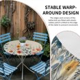 thumbnail image 2 of Spring Floral Round Tablecloth for 55-60 Inch Tables,Fitted Table Cover with Elastic Edge,Watercolor Elegant Summer Botanical Rustic Waterproof Outdoor Table Cloth Protector for Patio Garden Dinner, 2 of 9